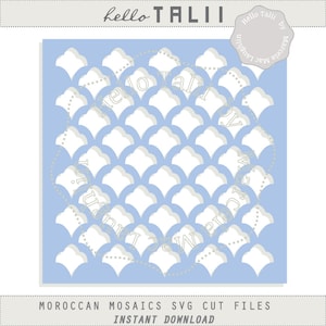 MOROCCAN Mosaics Stencil SVG Cut files- Arabic Tiles DIGITAL Stencil Template Mosaiques Overlay Svg Dxf Studio3 + Png for Silhouette Cricut