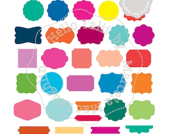 Frames SVG Cut Files BUNDLE- 30 DIGITAL Frames Labels Tags Svg + Eps + Dxf + Png for Silhouette and Cricut Vintage Shapes Die Cut files