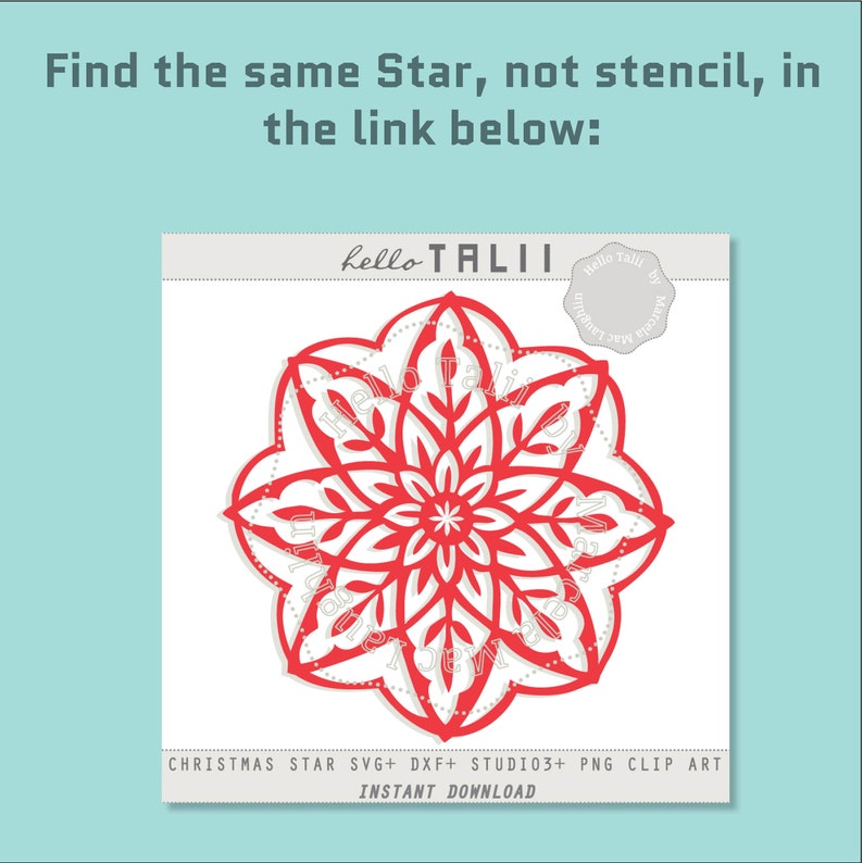 Christmas Star Stencil DIGITAL Stencil Cut Files SVG Png - Etsy