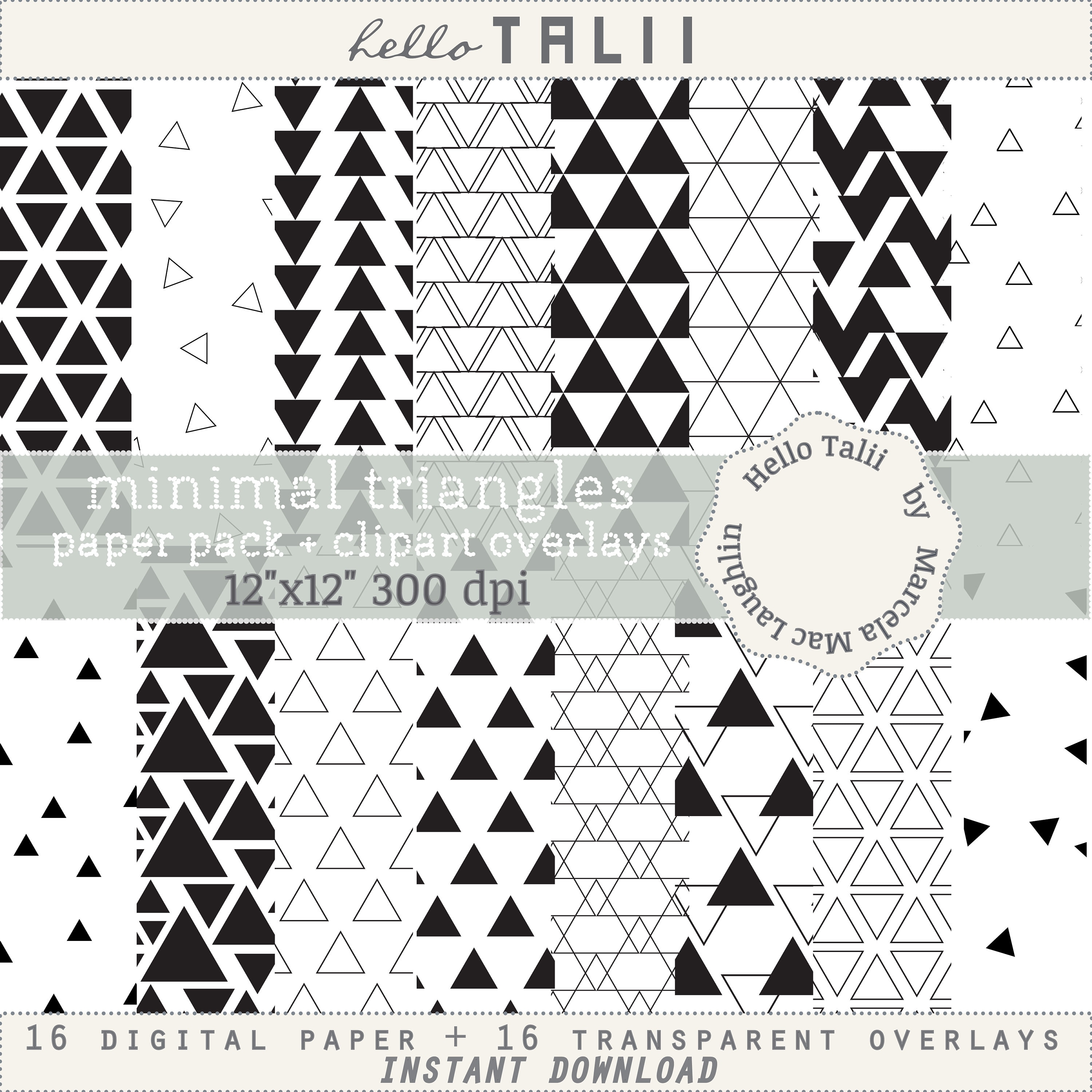 Triangle Clip Art Black And White