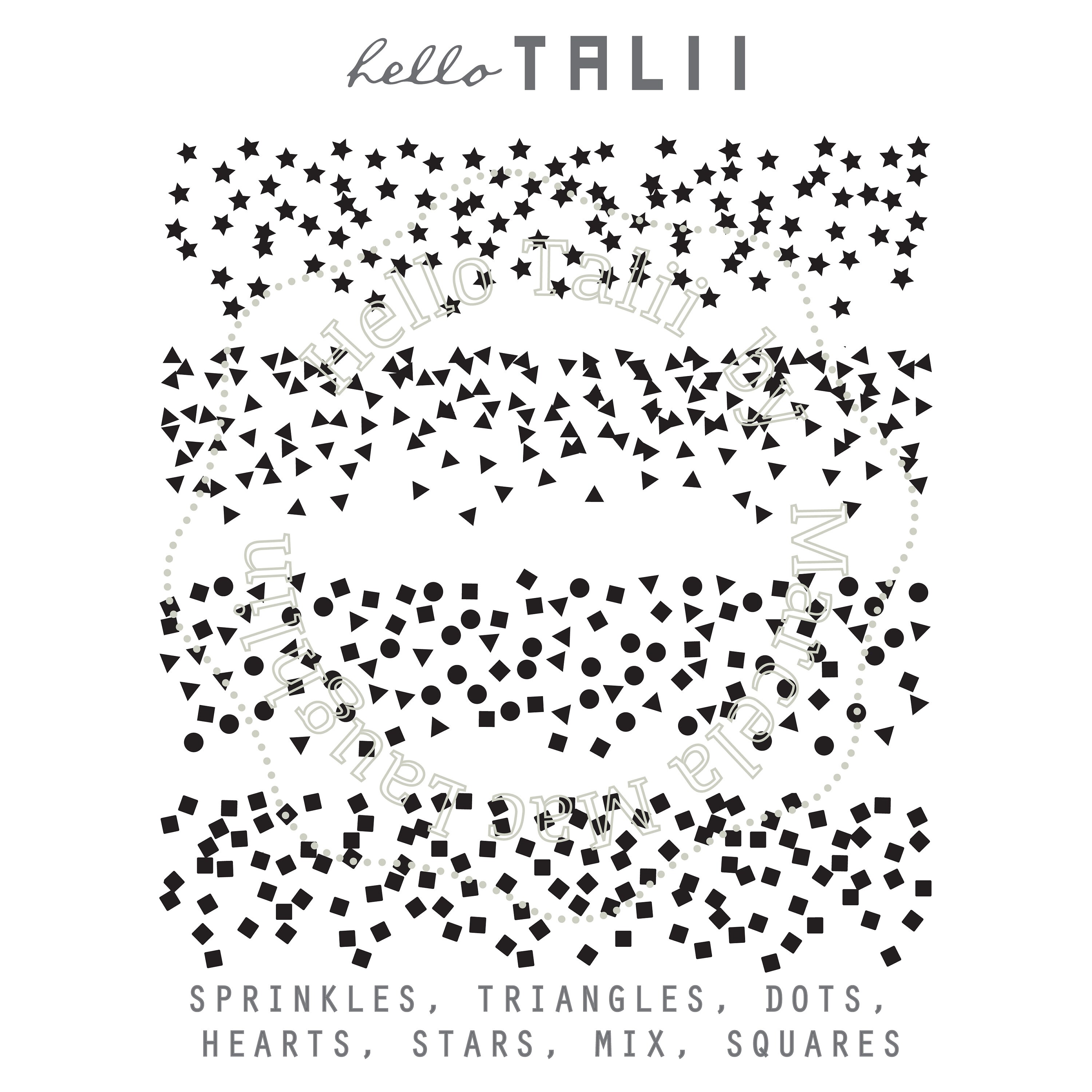 BLACK CONFETTI BORDERS Clip Art 8 Black Borders Overlays Etsy Australia