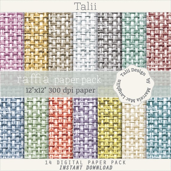 Texturas de Rafia PACK de PAPEL DIGITAL 14 fondos de rafia | Etsy