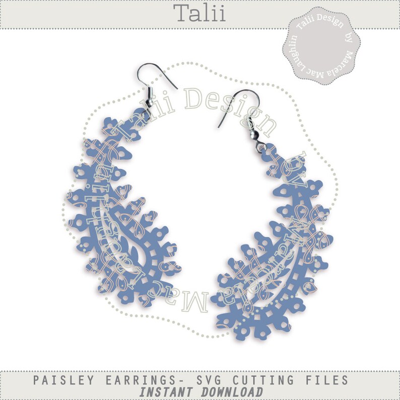 Download Paisley Earrings Digital SVG Cut Files DIY Make your own ...