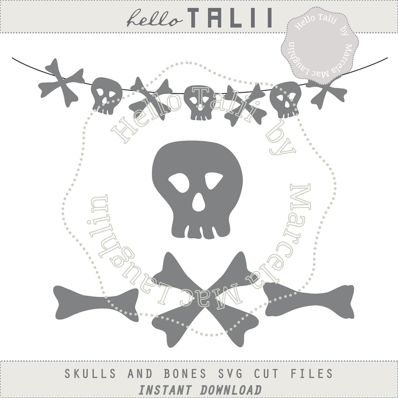 Download Halloween Decor SVG Skulls and bones Garland Svg cut files ...