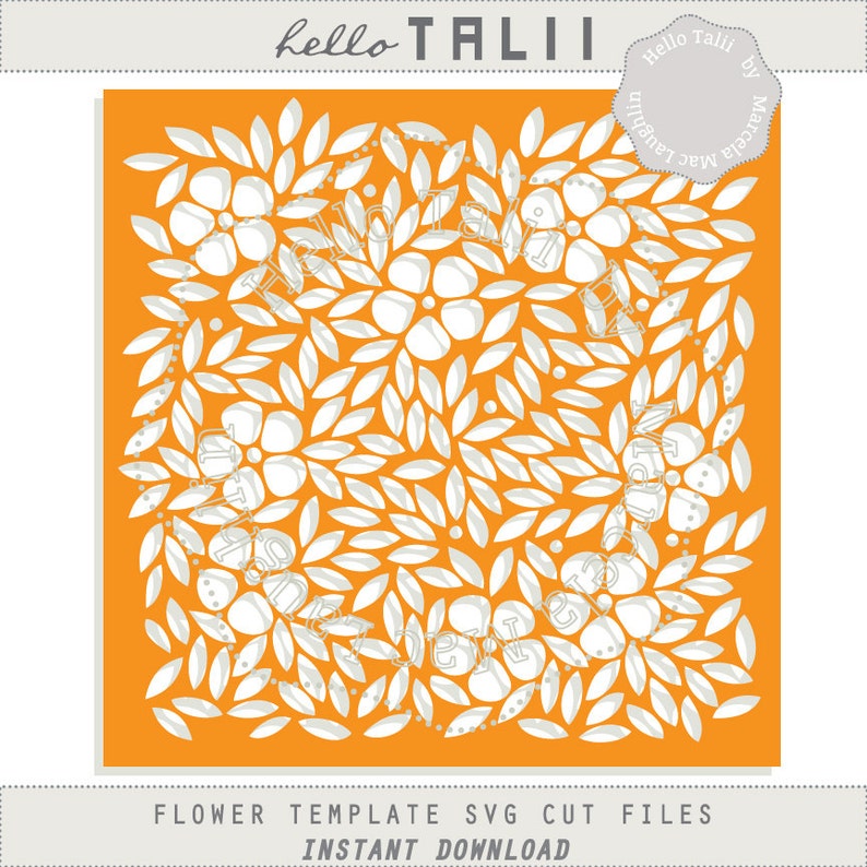 Download Flower Template Stencil Svg Cut Files Decorative Digital Etsy