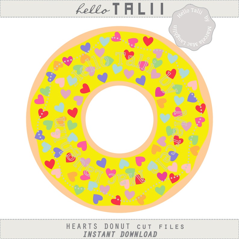 DONUT BUNDLE SVG Cut Files 4 Donuts Layered Svg with | Etsy