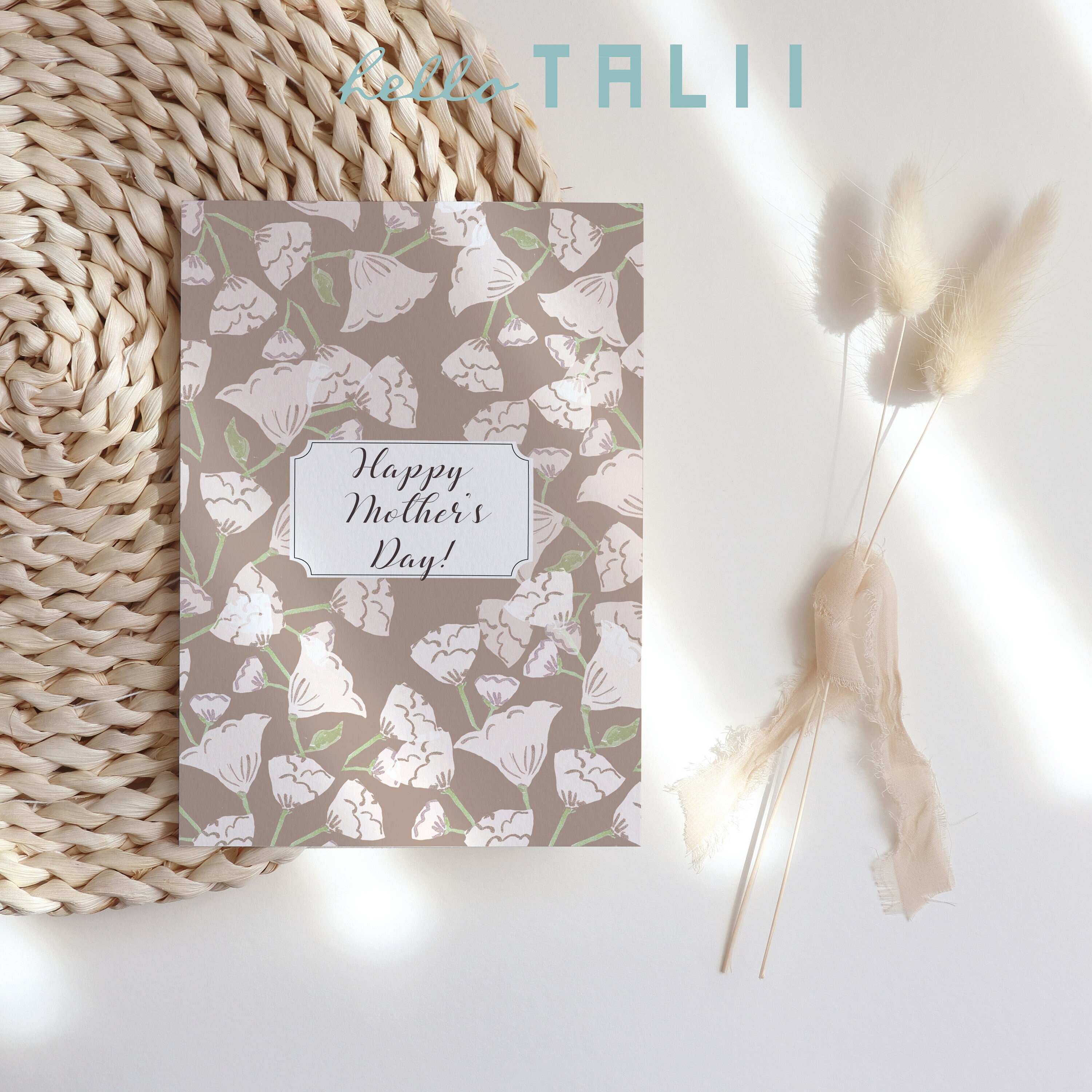 Mother's DAY PRINTABLE CARD- Happy Mothers Day Floral Card Vintage ...