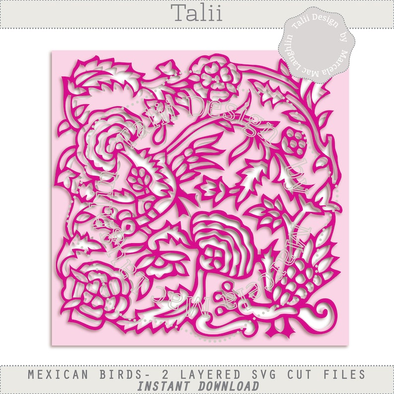 Download Mexican Birds LAYERED SVG Birds and Flowers Digital ...