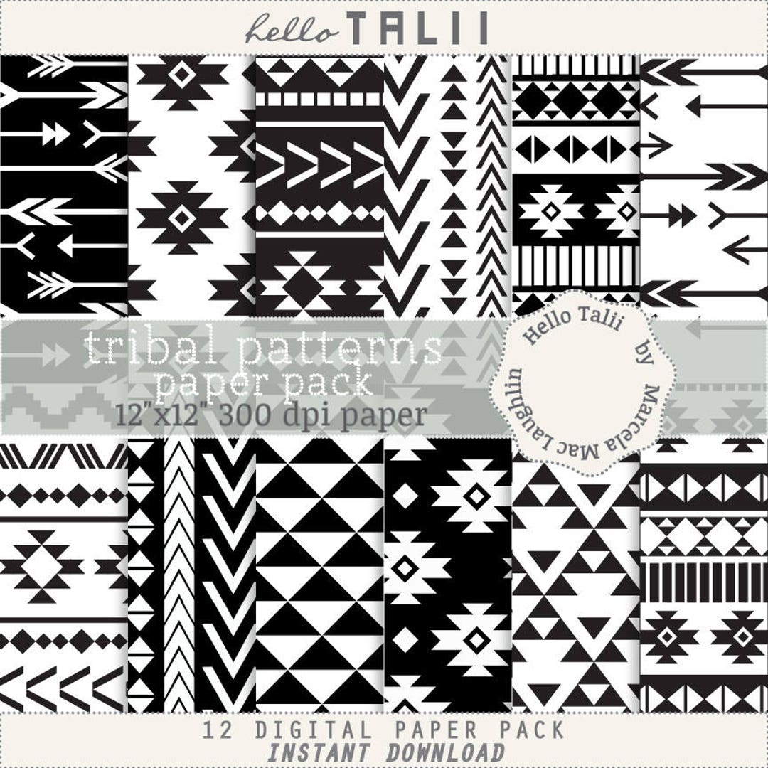 aztec-digital-paper-tribal-black-and-white-aztec-backgrounds-arrows-minimal-geometric-backgrounds-tribal-ethnic-boho-triangles-diamonds-etsy