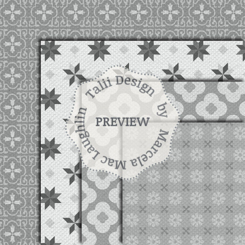 GREY LINEN Digital Paper Linen Textures With Tile Drawing Etsy UK