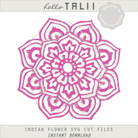 Download Indian Flower Svg Cut File Mandala Embellishment Digital Etsy