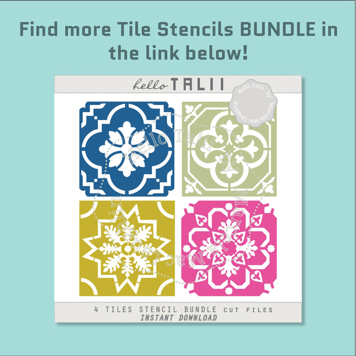 4 MOSAICS Digital Stencils BUNDLE Svg Cut Files- 4 DIY Stencils With ...
