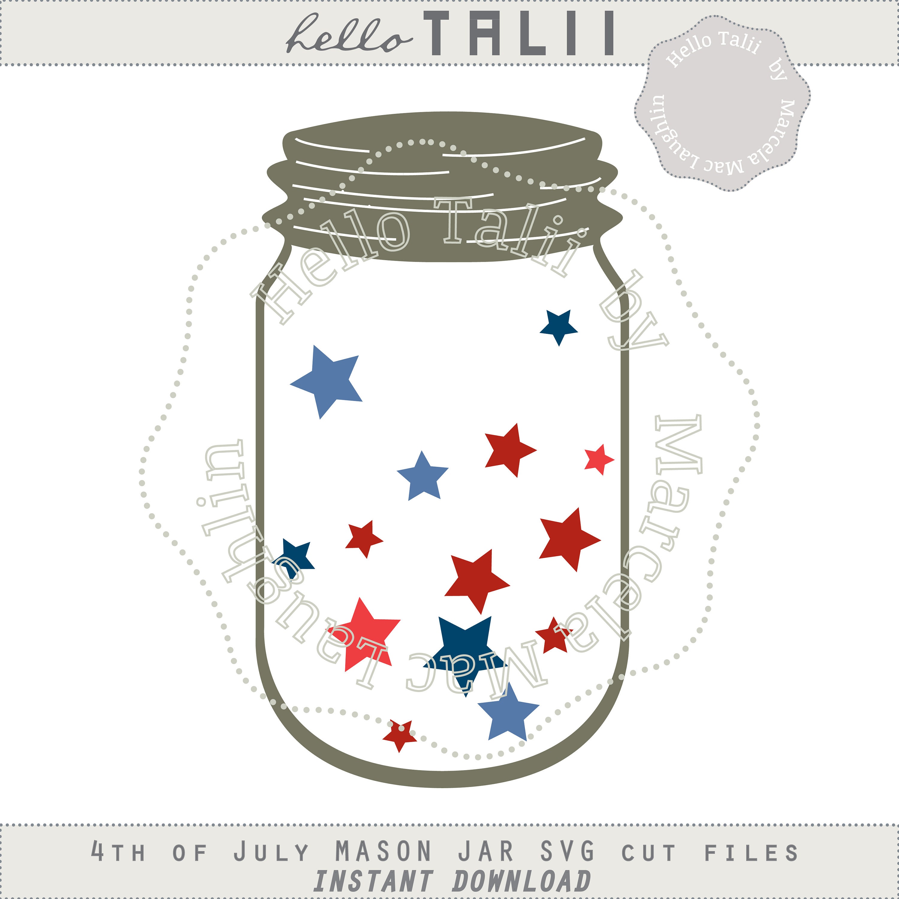 Download Mason Jar Svg Cut Files 4th Of July Celebration Mason Jar Etsy