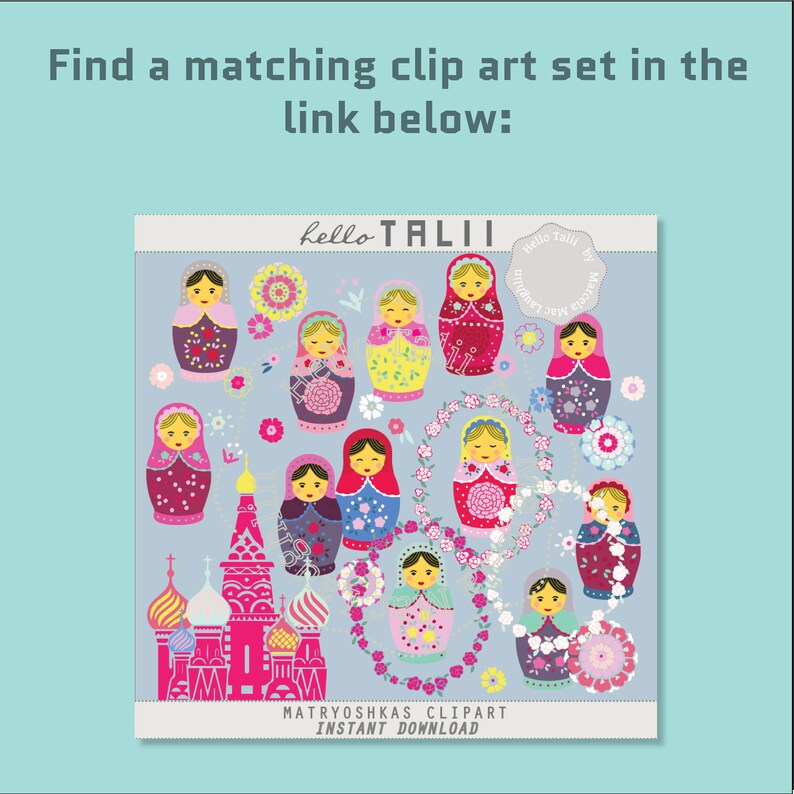 MATRYOSHKA DOLLS Digital Paper Russian Nesting Dolls - Etsy