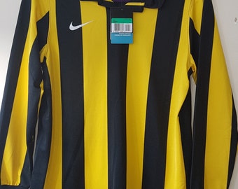 NIKE Football Top League 3 Long Sleeve Top Black & Yellow XL 13-15 Age Brand New With Tags