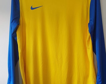 NIKE Football Top League 3 Long Sleeve Top Blue & Yellow XL 13-15 Age Brand New With Tags