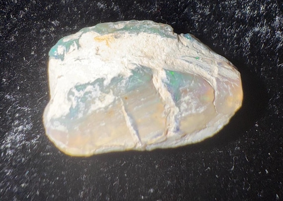 11 ct carat Green Opal Shell Med Size Rough Opal Freeform Rock A++++ Fire