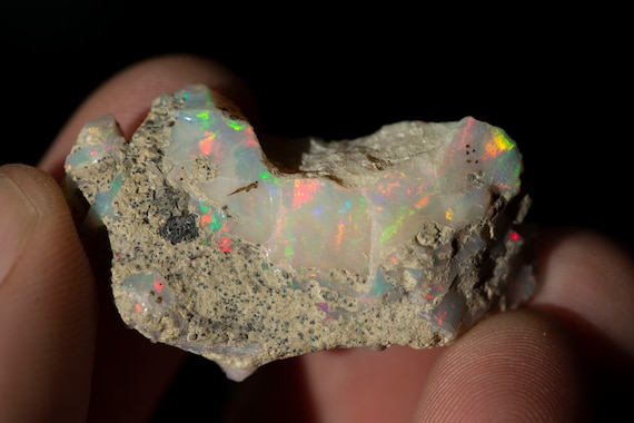 Beautiful Dendric 9 grams 45 ct carat Large Size Rough Opal Freeform Rock A++++ Fire