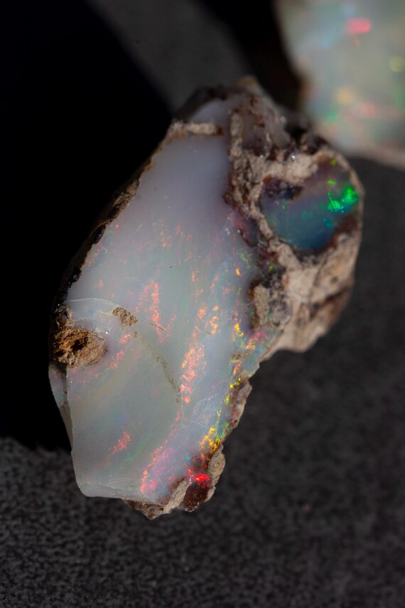 44 ct Ethiopian Opal Rough Crystal: Multicolor Fire Stone