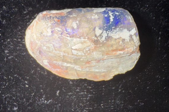 24 ct carat Purple Opal Shell Med Size Rough Opal Freeform Rock A++++ Fire