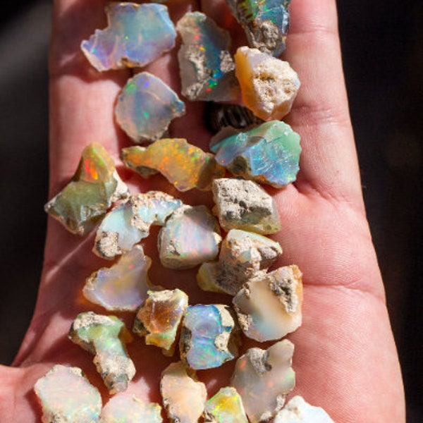 SALE***:  LARGE SIZE Rough Ethiopian Welo Opal A+ 50 Cts 2-3 pieces 100 cts 3-5 pieces Crystal medium grade was 151.00