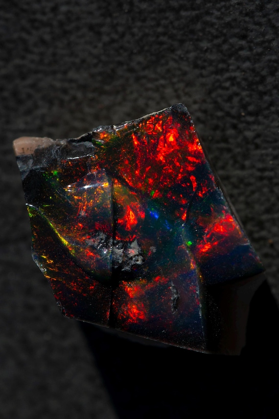 Rough Black Ethiopian Opal Crystal: 6.7ct Freeform for Cutting (15x12x5mm)