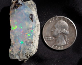 69 ct carat Xtra Large Size Rough Opal Rainbow Rock A++++ Fire Ships World Wide FROM USA