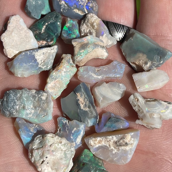 3.0 to 30 carat Lot SM Med Size Rough Opal Australian Freeform Rock A++++ Fire Ships World Wide FROM USA