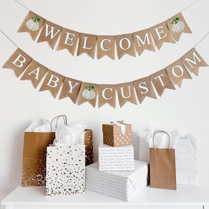 Pumpkin Baby Shower | Sweet Little Pumpkin | Welcome Baby Banner | Fall Party Decorations | Gender Neutral Reveal |  Custom Banner