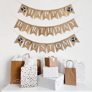 Football Birthday Decorations, Happy Birthday Banner, Football Themed Birthday Party, Custom Happy Birthday Banner, Football Birthday Party