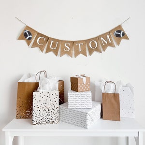 Voetbalfeestdecoraties, verjaardagsversieringen, aangepaste banner, voetbalverjaardag, sportthemafeest, gepersonaliseerde banner