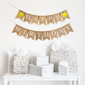 Happy Birthday Banner | Lemon Theme Party | Fruit Banner | Lemon Themed Birthday Party | Summer Garland | Burlap Decorations