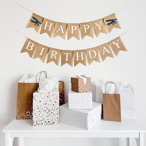 Airplane Party Decorations | Time Flies Birthday | Happy Birthday Banner | Airplane Theme Party | Vintage Plane Decor