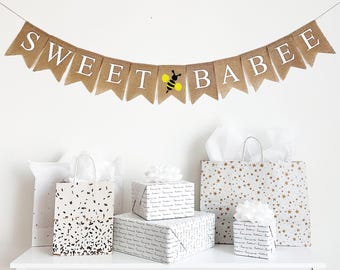 Bumble Bee Baby Shower | First Bee Day Decorations | Baby Shower Banner | Bumblebee Decorations | Burlap Banner | First Birthday Party
