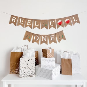 Verjaardagsfeestje vissen | Feestdecoraties vissen | Het grote verjaardagsthema | Visbanner | Jute banner | De grote