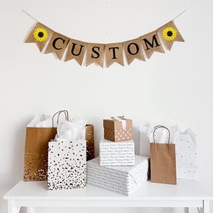Despedida de soltera con girasoles / Tema de boda con girasoles / Decoraciones para fiestas en el jardín / Fiesta de verano / Cumpleaños bohemio / Banner de cumpleaños personalizado