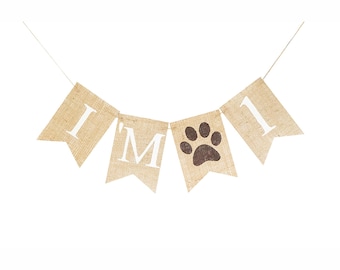 Decoraciones de fiesta de cumpleaños para perros, estandarte personalizado de fiesta de mascotas, decoración de fiesta de cachorros, decoraciones de fiestas temáticas para perros, feliz cumpleaños para perros, B943