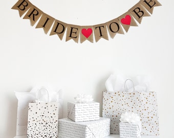 Banner Bride to Be | Bord vrijgezellenfeest | Decoraties voor verlovingsfeesten | Trouwaankondiging | Bruidsdecoraties