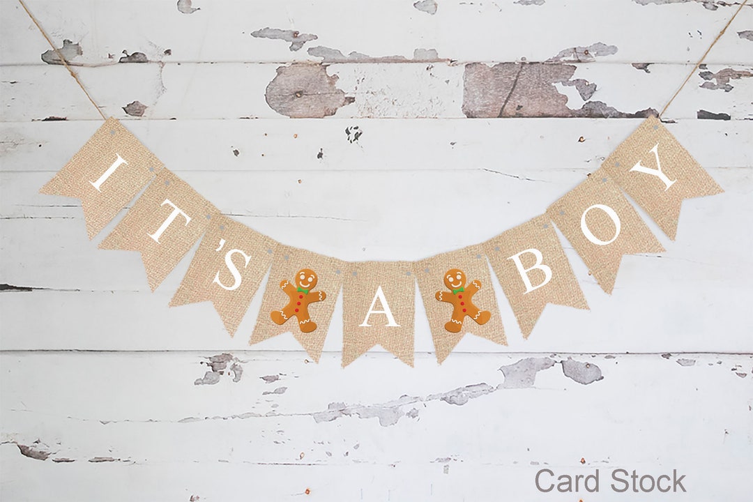 It's A Boy Banner It's A Boy Burlap Banner Baby - Etsy