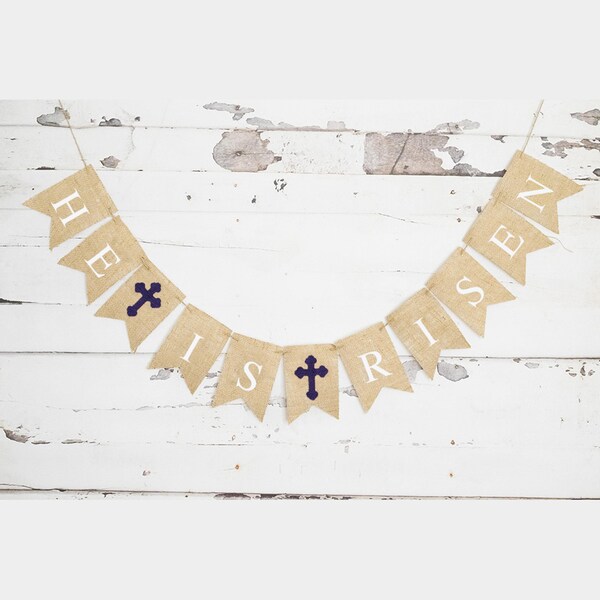 He is Risen Banner Etsy