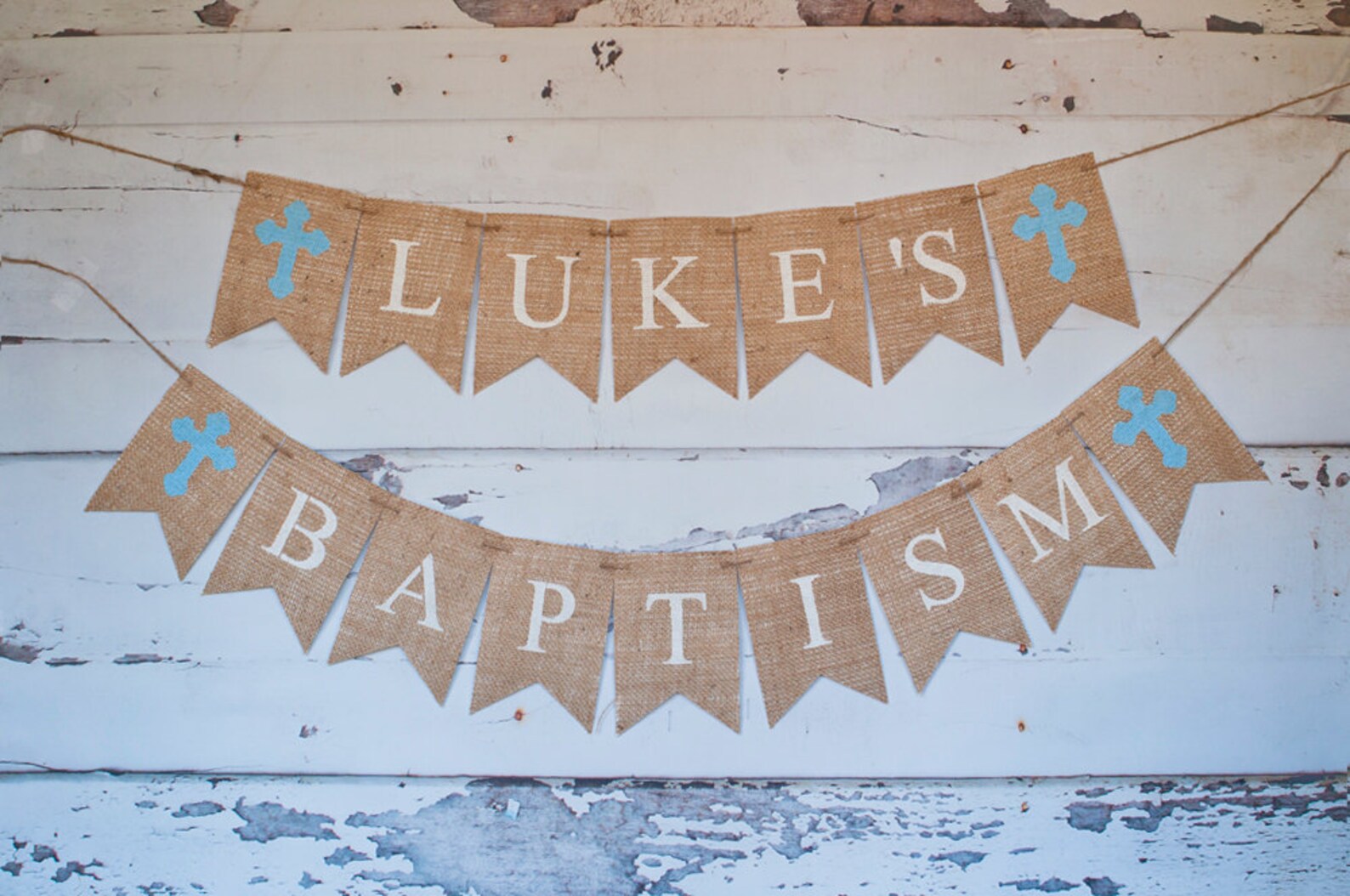 Baptism Banners Blue Cross Baptism Banner Personalized Etsy