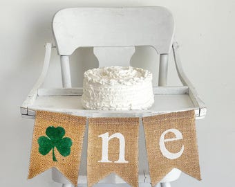 Lucky One Birthday Theme | Baby First Birthday | One High Chair Banner | Irish Blessings Birthday | One Banner | St. Patrick's Day Party |