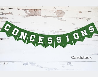 Concessions Banner, Concession Banner, Concession Sign, Football Decor, Football Party Sign, B282