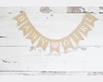 Pink Baby Shower Decor, Baby Shower Banner, Heart Baby Shower Banner, Girl Baby Shower Decoration, Baby Girl Sign, Girl Gender Reveal, B912