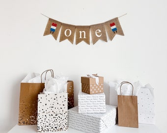 Baby First Birthday | High Chair Banner | Popsicle 1st Birthday | 4th of July 1st Birthday | Patriotic Party Decorations | Summer Party