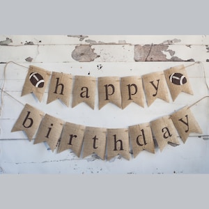 Football Birthday Decorations | Football Birthday Party | Happy Birthday Banner | Rookie Of The Year | Sports Party | First Year Down | SALE