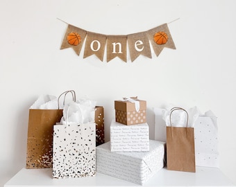 Basketball Birthday Party | 1st Birthday Decor | Basketball Party Decorations | High Chair Banner | Cake Smash Prop | One Banner