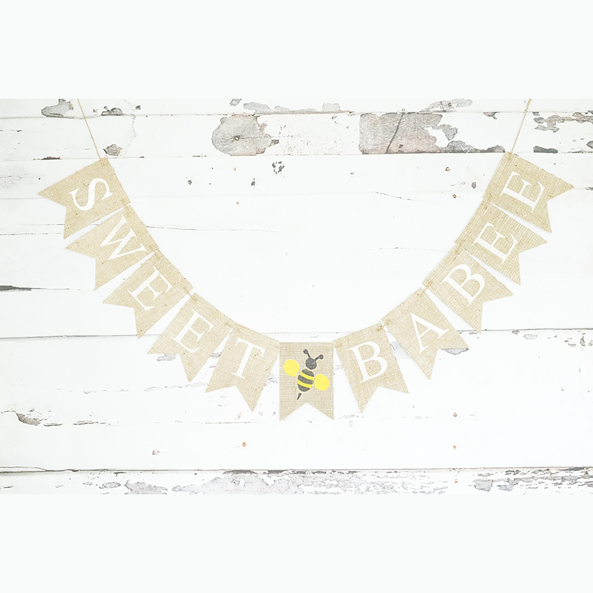 Bumble Bee Baby Shower Decor Sweet Babee Banner Bumble Bee Nursery Sign Bee Gender Reveal Baby Shower Garland B749