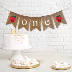 Berry First Birthday | Strawberry Decorations | Strawberry First Birthday | High Chair Banner | 1st Birthday Girl | One Banner |