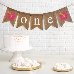 Luau Party Decorations | Hawaiian Party Decorations | High Chair Banner | Baby First Birthday | One High Chair Banner | First Birthday Party